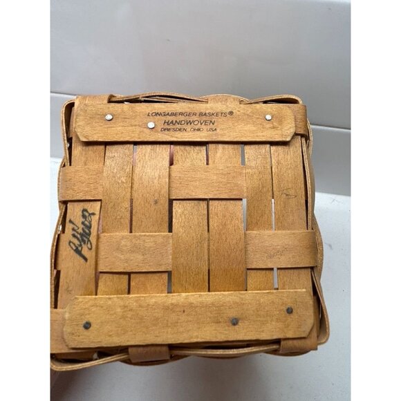 Set of 2 Longaberger Hostess Tarragon Handled Baskets #19102